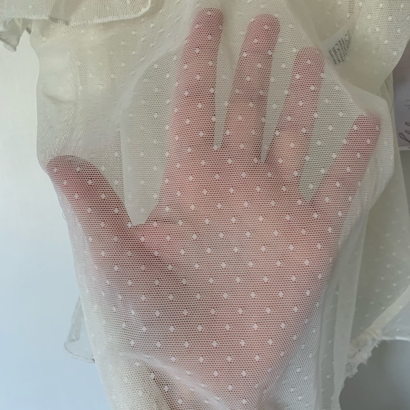 Chelsea28 cream ruffle lingerie one-piece SZ M - Picture 4 of 8